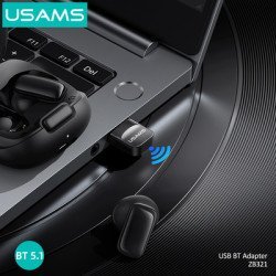 Usams Usb Αντάπτορας Bluetooth 5.1 Zb321, Μαύρος