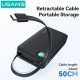 Usams Power Bank Cd224 Με Καλώδιο Usb-C, 2X Θύρες Εξόδου, 10000Mah, 20W, Λευκό Usams Power Bank Cd224 Με Καλώδιο Usb-C, 2X Θύρες Εξόδου, 10000Mah, 20W, Λευκό