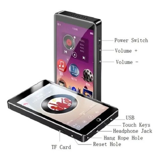 Ruizu Mp3 Player Η1 Με Οθόνη Αφής 4", 32Gb, Ελληνικό Μενού, Bluetooth, Μαύρο Ruizu Mp3 Player Η1 Με Οθόνη Αφής 4", 32Gb, Ελληνικό Μενού, Bluetooth, Μαύρο