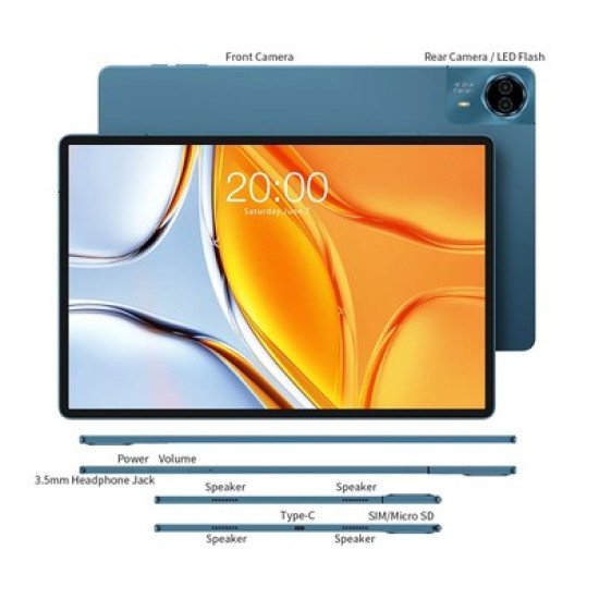Teclast Tablet T70, 14", 8/256Gb, 4G, Android 14, 10000Mah, Μπλε