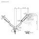 Powertech Βάση Γραφείου Για 2X Οθόνες Pt-1425, 17-32", Έως 9Kg Powertech Βάση Γραφείου Για 2X Οθόνες Pt-1425, 17-32", Έως 9Kg