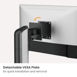 Brateck Βάση Γραφείου Οθόνης Ldt70-T01, 17-49", Έως 18Kg, Heavy Duty