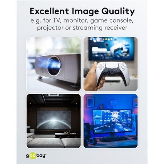 Goobay Καλώδιο Hdmi 2.1 76277 Με Ethernet, 8K/60Hz, 48 Gbps, 40M, Μαύρο Goobay Καλώδιο Hdmi 2.1 76277 Με Ethernet, 8K/60Hz, 48 Gbps, 40M, Μαύρο