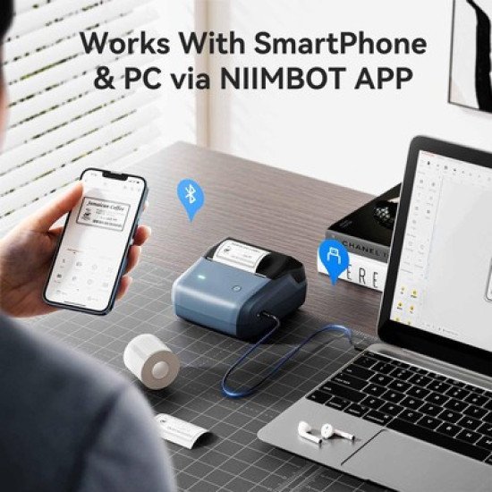 Niimbot Smart Θερμικός Εκτυπωτής Ετικετών B31, 203Dpi, Bluetooth, Μπλε Niimbot Smart Θερμικός Εκτυπωτής Ετικετών B31, 203Dpi, Bluetooth, Μπλε