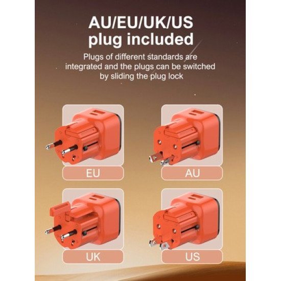 Ldnio Φορτιστής Τοίχου Q2420 Με Καλώδιο, Usb/Usb-C, 45W, Universal Πρίζα, Πορτοκαλί Ldnio Φορτιστής Τοίχου Q2420 Με Καλώδιο, Usb/Usb-C, 45W, Universal Πρίζα, Πορτοκαλί