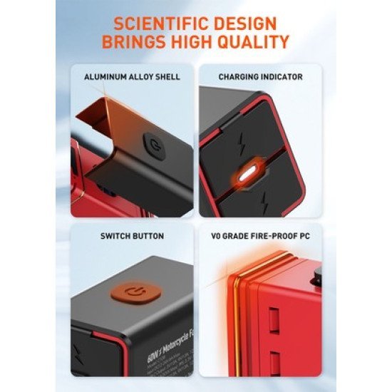 Ldnio Φορτιστής Μοτοσυκλέτας C108 Με Καλώδιο, Usb/Usb-C, 60W, Μαύρος Ldnio Φορτιστής Μοτοσυκλέτας C108 Με Καλώδιο, Usb/Usb-C, 60W, Μαύρος