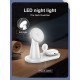 Ldnio Ασύρματος Φορτιστής Wl01 Με Led Φωτισμό, 3 Σε 1, 15W, Λευκός Ldnio Ασύρματος Φορτιστής Wl01 Με Led Φωτισμό, 3 Σε 1, 15W, Λευκός