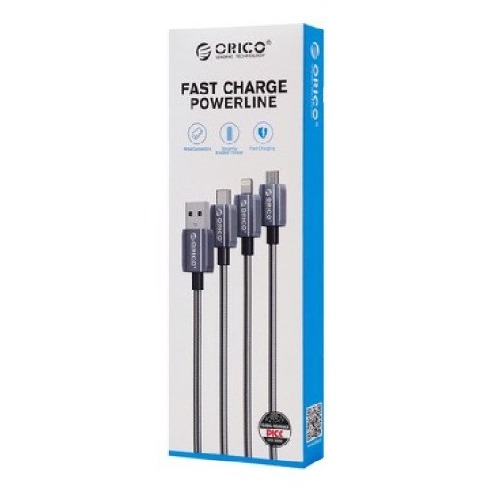 Orico Καλώδιο Lightning Σε Usb Gqa12, 2.4A, 480Mbps, 1M, Μαύρο Orico Καλώδιο Lightning Σε Usb Gqa12, 2.4A, 480Mbps, 1M, Μαύρο