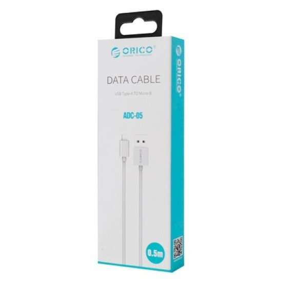 Orico Καλώδιο Micro Usb Σε Usb Adc-05, 3A, 480Mbps, 0.5M, Λευκό Orico Καλώδιο Micro Usb Σε Usb Adc-05, 3A, 480Mbps, 0.5M, Λευκό