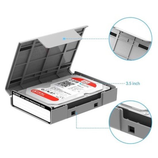 Orico Θήκη Προστασίας Για 3.5" Hdd Php35-V1, Γκρι Orico Θήκη Προστασίας Για 3.5" Hdd Php35-V1, Γκρι