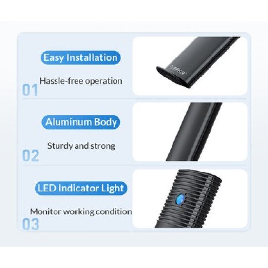 Orico Θήκη Για M.2 Sata Ssd Pwm2, 5Gbps, Μαύρη Orico Θήκη Για M.2 Sata Ssd Pwm2, 5Gbps, Μαύρη