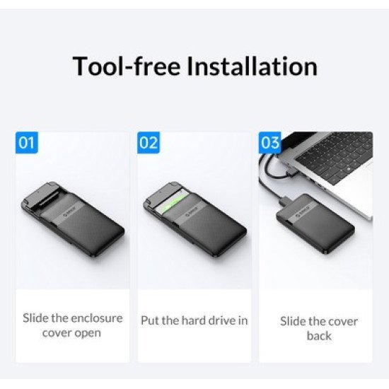 Orico Θήκη Για 2.5" Sata Hdd/Ssd 2577C3-V1, 6Gbps, Μαύρη Orico Θήκη Για 2.5" Sata Hdd/Ssd 2577C3-V1, 6Gbps, Μαύρη