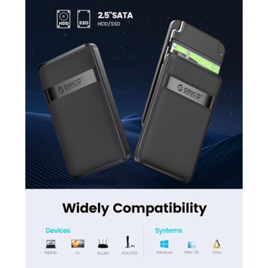 Orico Θήκη Για 2.5" Sata Hdd/Ssd 2577C3-V1, 6Gbps, Μαύρη Orico Θήκη Για 2.5" Sata Hdd/Ssd 2577C3-V1, 6Gbps, Μαύρη