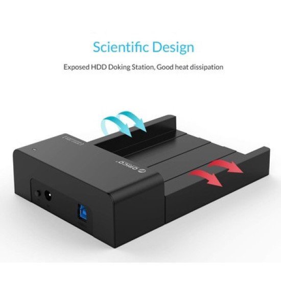 Orico Docking Station Για 2.5" Ή 3.5" Sata Hdd/Ssd 6518Us3-V2, 5Gbps, Μαύρο Orico Docking Station Για 2.5" Ή 3.5" Sata Hdd/Ssd 6518Us3-V2, 5Gbps, Μαύρο