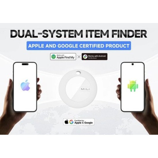 Mili Smart Tag Mitag Duo Για Ios & Android Συσκευές, Bluetooth Tracker, Λευκό Mili Smart Tag Mitag Duo Για Ios & Android Συσκευές, Bluetooth Tracker, Λευκό