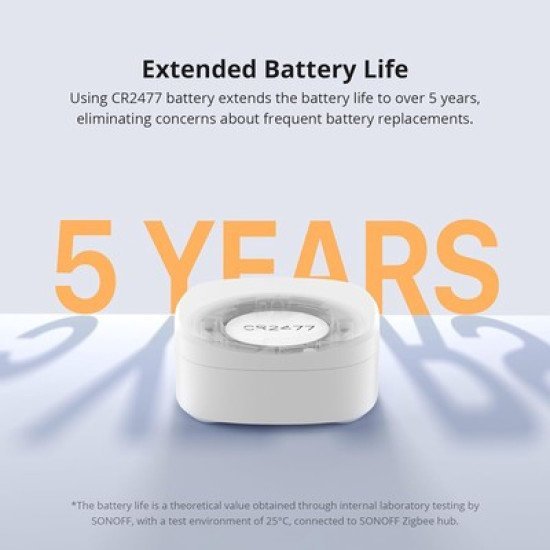 Sonoff Smart Ανιχνευτής Πλημμύρας Snzb-05P, Zigbee, Μπαταρίας, Λευκός