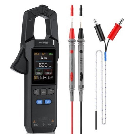 Fnirsi Ψηφιακή Αμπεροτσιμπίδα/Πολύμετρο Dmc-100, 600A Ac/Dc, Ncv, True Rms, Επαναφορτιζόμενη