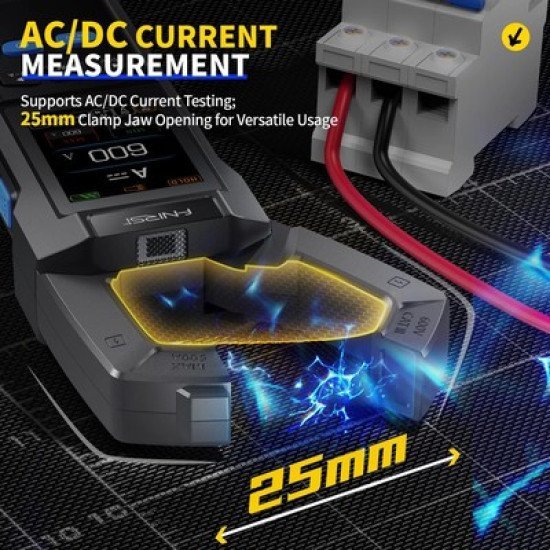Fnirsi Ψηφιακή Αμπεροτσιμπίδα/Πολύμετρο Dmc-100, 600A Ac/Dc, Ncv, True Rms, Επαναφορτιζόμενη