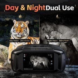 Fnirsi Ψηφιακά Κιάλια Nvs-40 Με Νυχτερινή Όραση, 6X Zoom, 4K/36Mp, Μαύρα