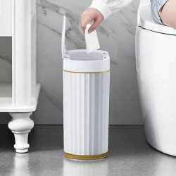 Home Use Κάδος Απορριμμάτων Huh-0226 Με Φωτοκύτταρο, 7Lt, Λευκός