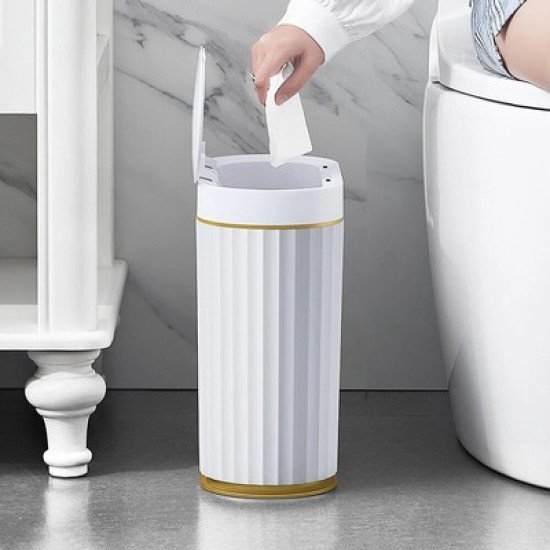 Home Use Κάδος Απορριμμάτων Huh-0226 Με Φωτοκύτταρο, 7Lt, Λευκός Home Use Κάδος Απορριμμάτων Huh-0226 Με Φωτοκύτταρο, 7Lt, Λευκός