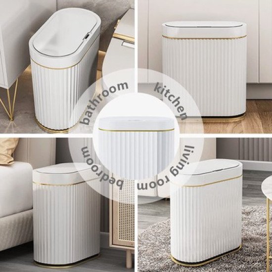 Home Use Κάδος Απορριμμάτων Huh-0227 Με Φωτοκύτταρο, 9Lt, Λευκός Home Use Κάδος Απορριμμάτων Huh-0227 Με Φωτοκύτταρο, 9Lt, Λευκός