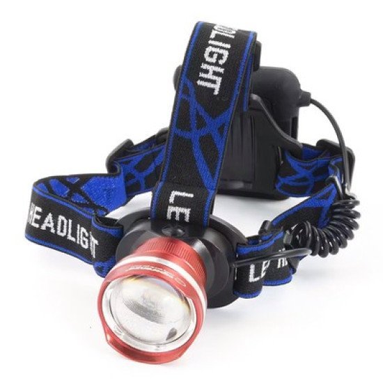 Esperanza Φακός Κεφαλής Led Eot001, 600Lm, Zoom, Μαύρος/Κόκκινος