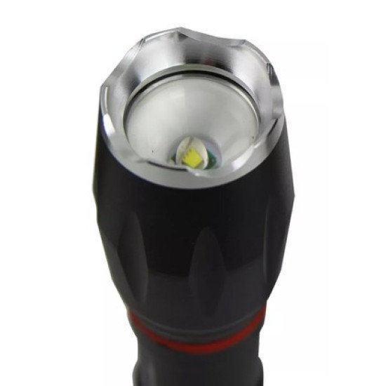 Esperanza Φορητός Φακός Led Eot070, 250Lm, Ipx3, Zoom, Με Μαγνήτη, Μαύρος
