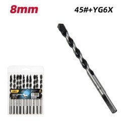 Deli Σετ Τρυπάνια Dh-Bwz008-E1 Για Τοίχο/Μέταλλο/Ξύλο, 45# Yg6X, 8X105Mm, Τρίπλευρο, 10Τμχ Deli Σετ Τρυπάνια Dh-Bwz008-E1 Για Τοίχο/Μέταλλο/Ξύλο, 45# Yg6X, 8X105Mm, Τρίπλευρο, 10Τμχ