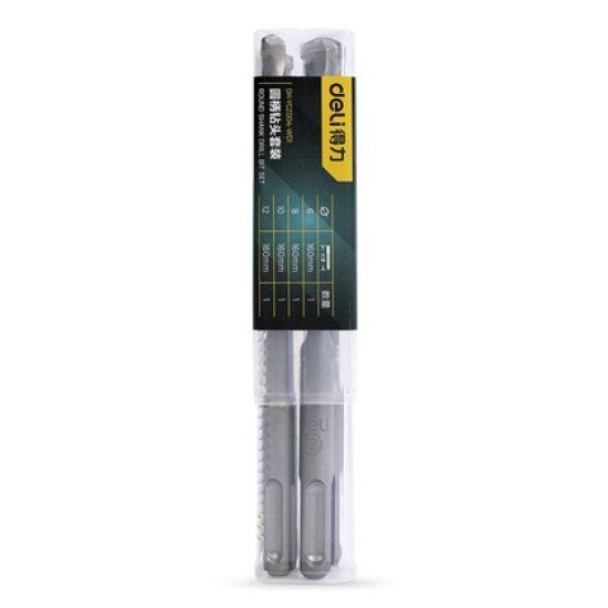 Deli Σετ Τρυπάνια Dh-Ycz004-Wd1 Για Τοίχο, 40Cr Yg8, 6/8/10/12X160Mm, Sds Plus, 4Τμχ