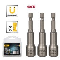 Deli Σετ Καρυδάκια Dl4810T Για Δραπανοκατσάβιδο, Μαγνητικά, 10Mm, Εξάγωνα, 3Τμχ Deli Σετ Καρυδάκια Dl4810T Για Δραπανοκατσάβιδο, Μαγνητικά, 10Mm, Εξάγωνα, 3Τμχ