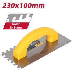 Deli Σπάτουλα Πλακιδίων Dl509310 Με Πλαστική Λαβή, Οδοντωτή, Χάλυβας Άνθρακα, 230X100Mm Deli Σπάτουλα Πλακιδίων Dl509310 Με Πλαστική Λαβή, Οδοντωτή, Χάλυβας Άνθρακα, 230X100Mm