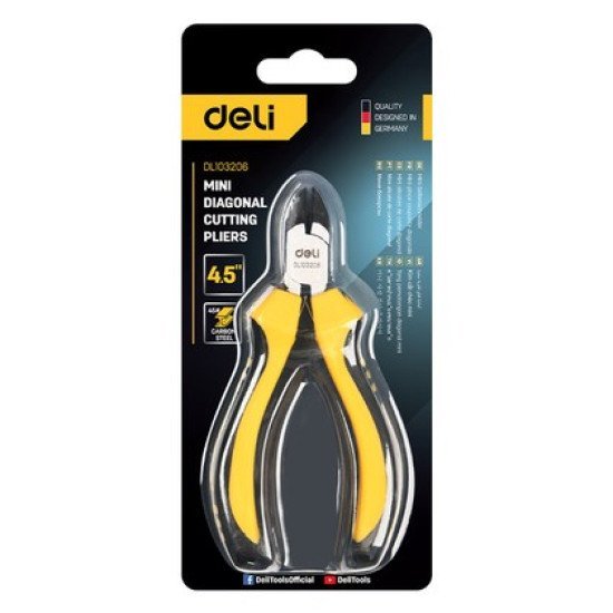 Deli Πλαγιοκόφτης Dl103206 Με Αντιολισθητικές Λαβές, 115Mm