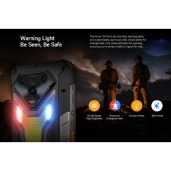 Ulefone Smartphone Armor 34 Pro Με Βιντεοπροβολέα, 6.95", 5G, 16/512Gb, 25500Mah, Ip68/Ip69K/Mil-Std-810H, Μαύρο