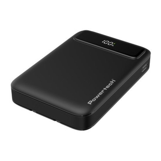 Powertech Power Bank Με Καλώδια Και Οθόνη Pt-1417 10000Mah, 22.5W, Μαύρο Powertech Power Bank Με Καλώδια Και Οθόνη Pt-1417 10000Mah, 22.5W, Μαύρο