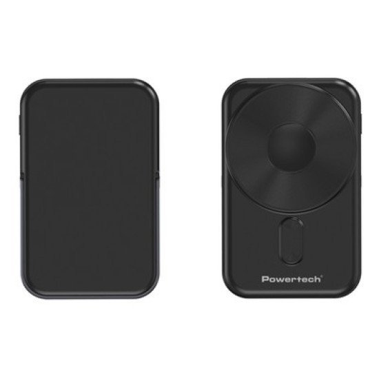 Powertech Power Bank Με Οθόνη Pt-1416, 10000Mah, Magnetic Wireless, 22.5W, Μαύρο