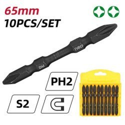 Deli Σετ Μύτες Κατσαβιδιού Dl252202 Για Δραπανοκατσάβιδο, Διπλή Κεφαλή, Σταυρωτές, Ph2X65Mm, 10Τμχ Deli Σετ Μύτες Κατσαβιδιού Dl252202 Για Δραπανοκατσάβιδο, Διπλή Κεφαλή, Σταυρωτές, Ph2X65Mm, 10Τμχ