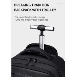 Arctic Hunter Τσάντα Ταξιδίου Lg1500165 Με Θήκη Laptop 15.6", Τροχήλατη, 27L, Μαύρη