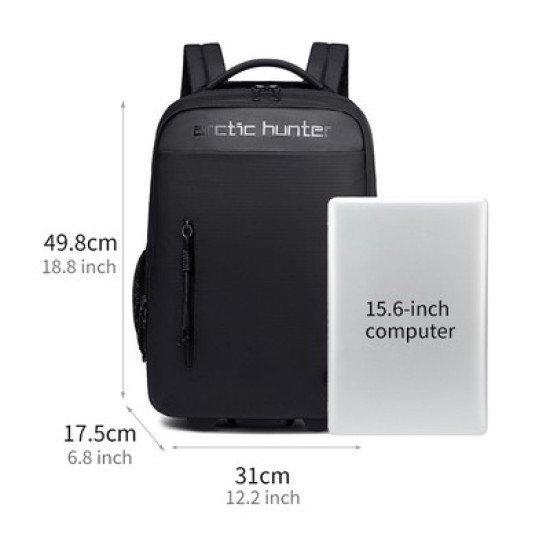 Arctic Hunter Τσάντα Ταξιδίου Lg1500165 Με Θήκη Laptop 15.6", Τροχήλατη, 27L, Μαύρη Arctic Hunter Τσάντα Ταξιδίου Lg1500165 Με Θήκη Laptop 15.6", Τροχήλατη, 27L, Μαύρη