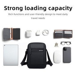 Golden Wolf Τσάντα Ώμου Gkb00732 Με Θήκη Tablet, 3L, Μαύρη