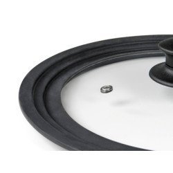 Flonal Γυάλινο Καπάκι Με Στεφάνι Σιλικόνης Για Σκεύη 24/26/28Cm