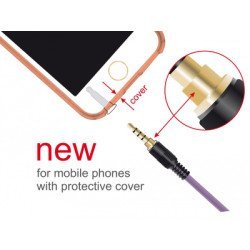 Delock Καλώδιο Jack Stereo Σε Jack Stereo 4Pin 3.5Mm, 90°, Μωβ, 1M Delock Καλώδιο Jack Stereo Σε Jack Stereo 4Pin 3.5Mm, 90°, Μωβ, 1M
