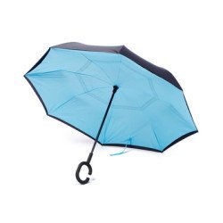 Ομπρέλα Kazbrella Αντίστροφης Δίπλωσης, Λαβή Σχήματος C, Με Θήκη, Μπλε Ομπρέλα Kazbrella Αντίστροφης Δίπλωσης, Λαβή Σχήματος C, Με Θήκη, Μπλε