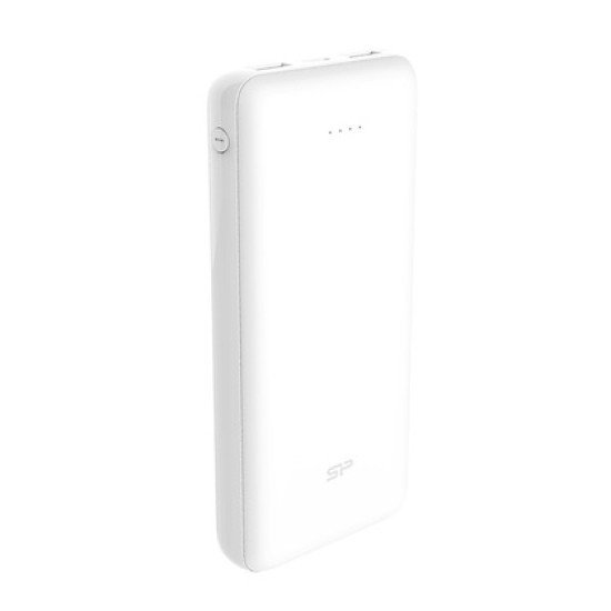 Silicon Power Power Bank C200 20000Mah, 2X Usb Output, White