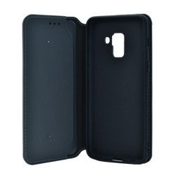 Powertech Θήκη Slim Leather Για Samsung A5 2018, Γκρι Powertech Θήκη Slim Leather Για Samsung A5 2018, Γκρι