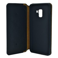 Powertech Θήκη Slim Leather Για Samsung A8 Plus 2018, Μαύρη Powertech Θήκη Slim Leather Για Samsung A8 Plus 2018, Μαύρη