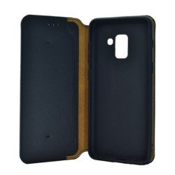 Powertech Θήκη Slim Leather Για Samsung A5 2018, Μαύρη Powertech Θήκη Slim Leather Για Samsung A5 2018, Μαύρη