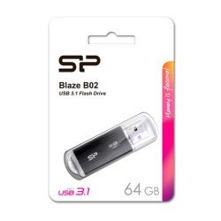 Silicon Power Usb Flash B02, 64Gb, Usb 3.2 Gen1, Μαύρο