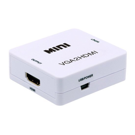 Powertech Video Converter Vga & 3.5Mm Audio Σε Hdmi Cab-H107, Full Hd Powertech Video Converter Vga & 3.5Mm Audio Σε Hdmi Cab-H107, Full Hd