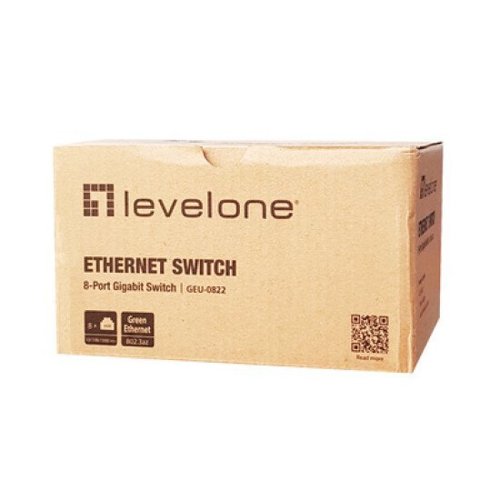 Levelone Gbe Switch Geu-0822, 8-Port 10/100/1000Mbps, Mac 4K, Ver. 2.0
